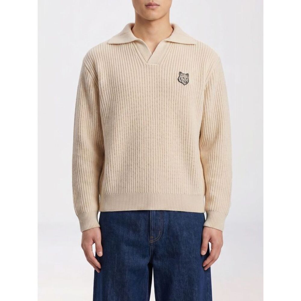 Maison Kitsune Polo Shirt Men Cream